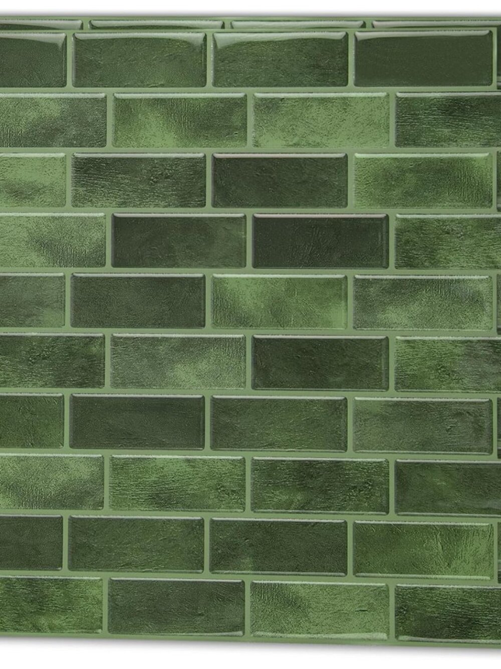 10-Pack Marble Tile Peel and Stick Backsplash, 12 x 12 in, Jade Green